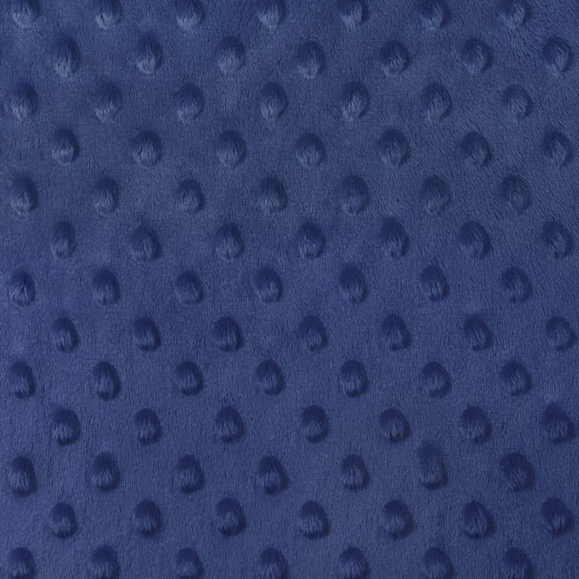 Navy Blue Minky Dot